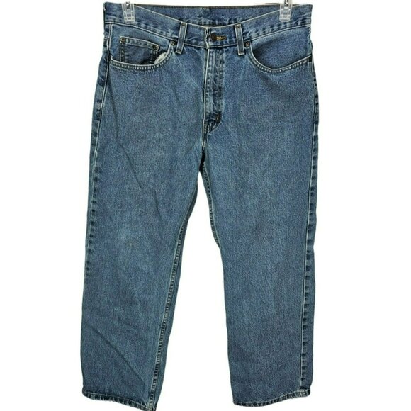 Faded Glory Mens Blue Denim Jeans Size 32x30 Classic Fit Straight Leg Casual Pan - Picture 1 of 8